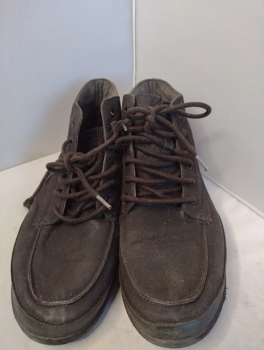 OluKai Nalukai Kapa Boots Mens 12 Black Textile Mid Chukka Mens B9